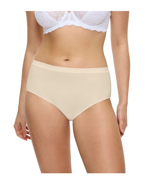 Sense of Modal Midi 2P crèmekleurige slips met hoge taille, set van 2