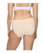 Sense of Modal Midi 2P crèmekleurige slips met hoge taille, set van 2