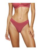 Tanga Aura Spotlight T de talle alto, color fresa, pernera alta