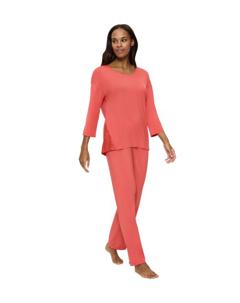 Pyjama Timeless Sensuality PK 3/4-Ärmel, intensives Rot