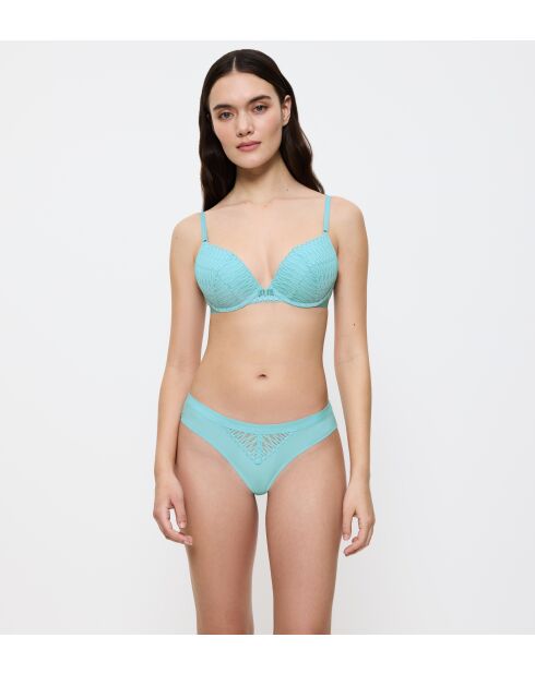 Braziliaanse slip Aura Spotlight T Braziliaans blauw zilver