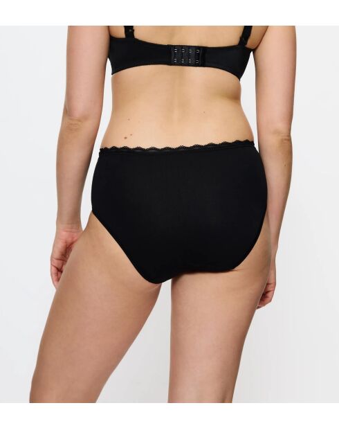 Set de 2 calzoncillos negros de cintura alta Feel Of Cotton Midi 2P