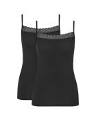 Set van 2 zwarte tanktops van Feel of Modal Spaghetti 2P