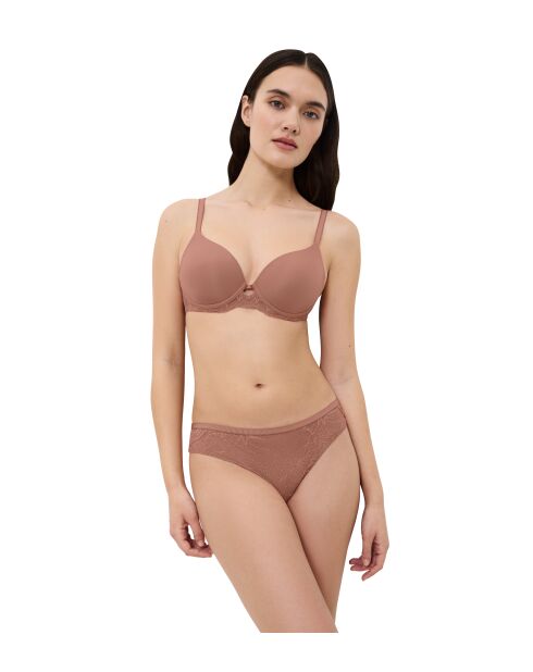 Braziliaanse slip Amourette Charm T Brazilian01 dusty cedar