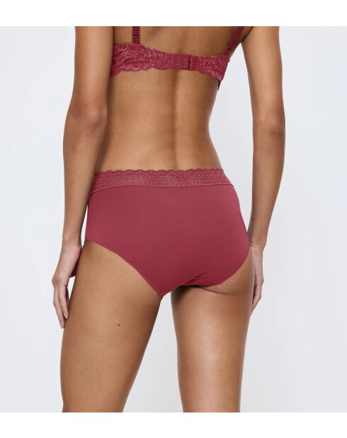 Feel of Modal Midi Marsala zachte slip met hoge taille