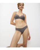 Braziliaanse slip met hoge taille Flex Smart Highleg Brazilian EX duifgrijs