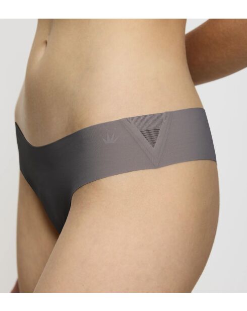 Braziliaanse slip met hoge taille Flex Smart Highleg Brazilian EX duifgrijs