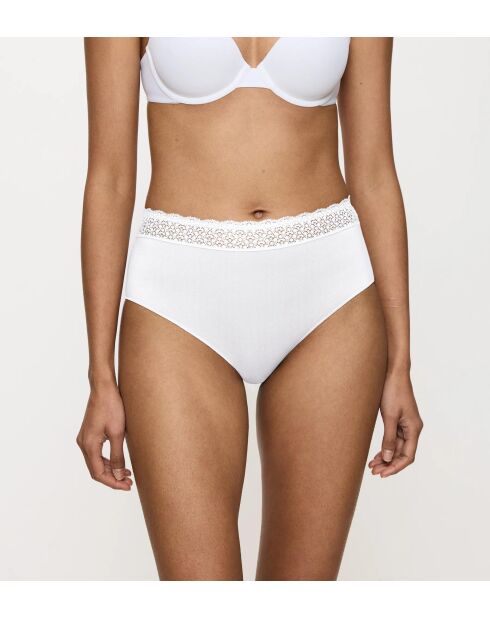 3-pack Feel of Modal Midi 3P witte slips met hoge taille