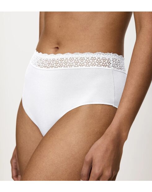3-pack Feel of Modal Midi 3P witte slips met hoge taille