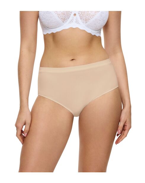 Sense of Modal Midi 2P nude slips met hoge taille, set van 2