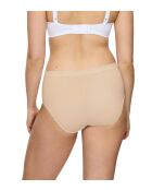 Sense of Modal Midi 2P nude slips met hoge taille, set van 2