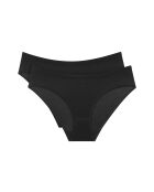 Set van 2 zwarte hoog uitgesneden slips Sense Of Cotton Tai 2P