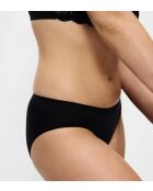 Set van 2 zwarte hoog uitgesneden slips Sense Of Cotton Tai 2P