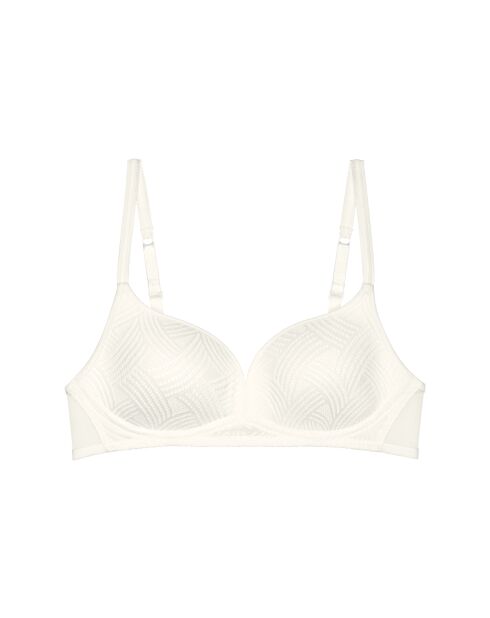 Delightful Spotlight P beha met versterking van witte zijde zonder beugel