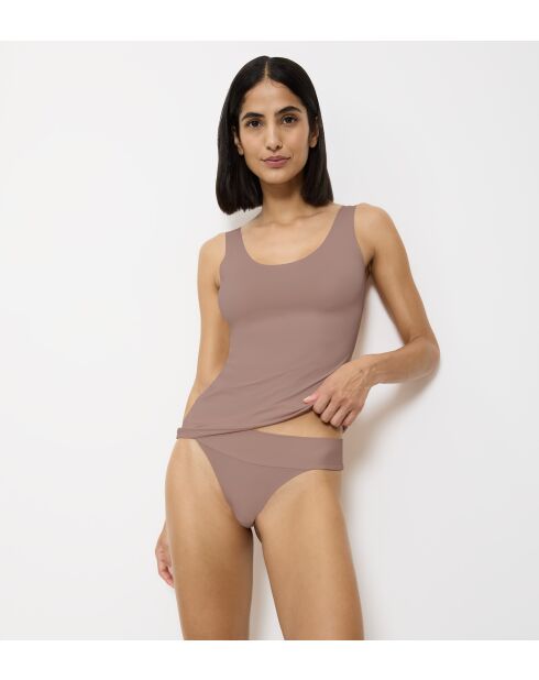 Camiseta sin mangas Body Make-Up Illusion Tank Top EX con mousse de chocolate