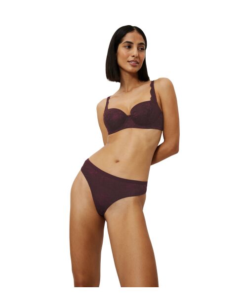 Braziliaanse slip Amourette Charm T Brazilian01 donker bordeaux