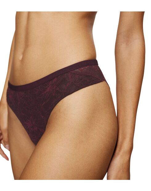 Braziliaanse slip Amourette Charm T Brazilian01 donker bordeaux