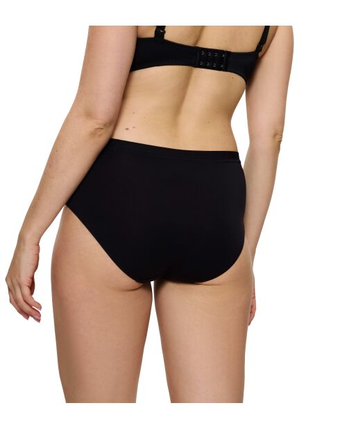 Sense of Modal Midi 2P zwarte slips met hoge taille, set van 2