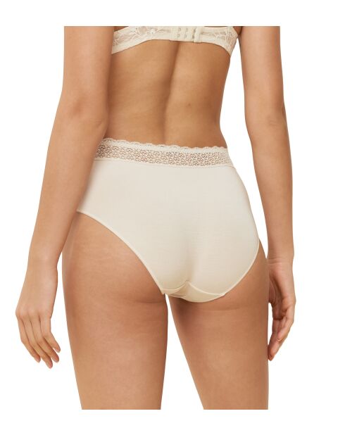 Feel of Modal Midi 3P crèmekleurige slips met hoge taille, set van 3