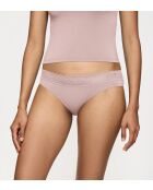 Feel of Modal Tai tief ausgeschnittener Slip in Lila-Rosa