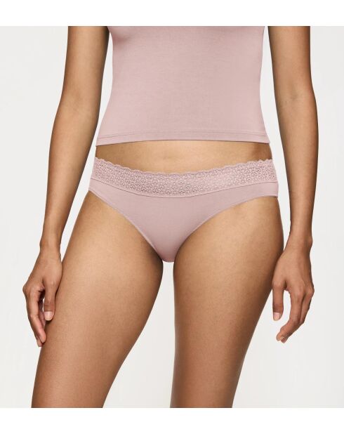 Feel of Modal Tai tief ausgeschnittener Slip in Lila-Rosa