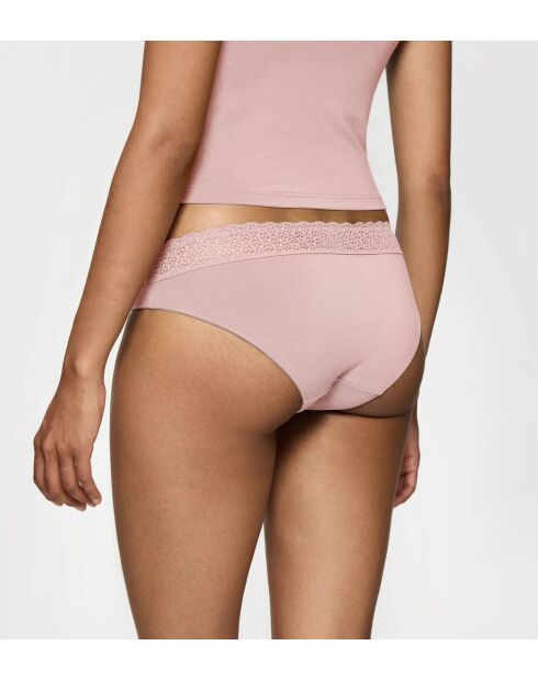 Feel of Modal Tai tief ausgeschnittener Slip in Lila-Rosa