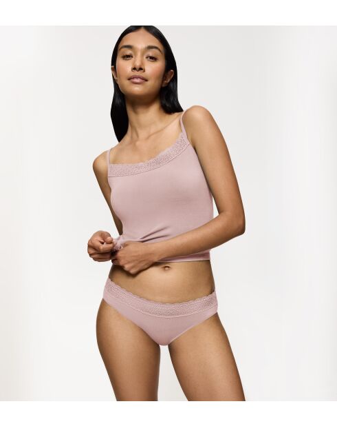 Feel of Modal Tai tief ausgeschnittener Slip in Lila-Rosa