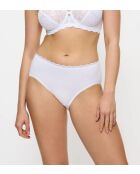 2-pack Feel Of Cotton Midi 2P witte slips met hoge taille