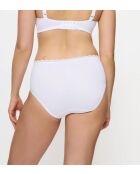 2-pack Feel Of Cotton Midi 2P witte slips met hoge taille