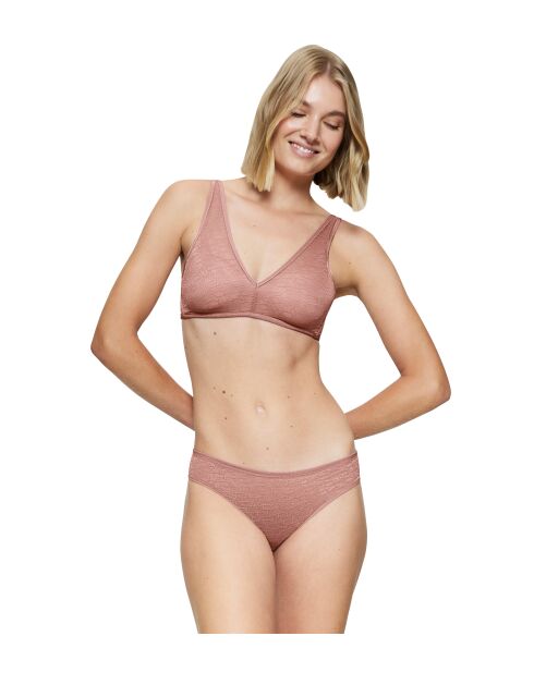 Triumph Signature Sheer Tai EX hoog uitgesneden slip met geroosterde amandelen