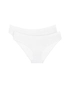 Set van 2 witte hoog uitgesneden slips Sense of Modal Tai 2P