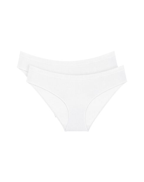 Set van 2 witte hoog uitgesneden slips Sense of Modal Tai 2P