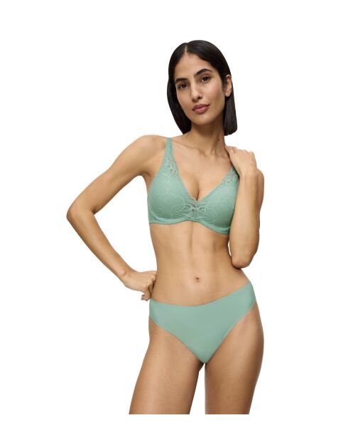 Hoog uitgesneden slip Body Make-Up Illusion Lace Highleg Tai turquoise haze