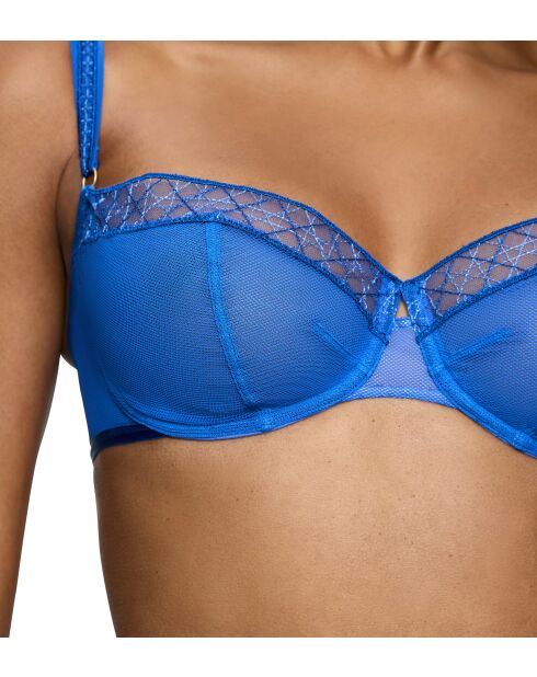 Reggiseno con ferretto da balcone blu chiaro Palina Cosmic Heartbeat WH