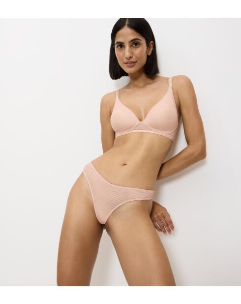 Harmony Spotlight Braziliaanse slip met hoge pijpen en hoge pijpen Braziliaans vijgenroze
