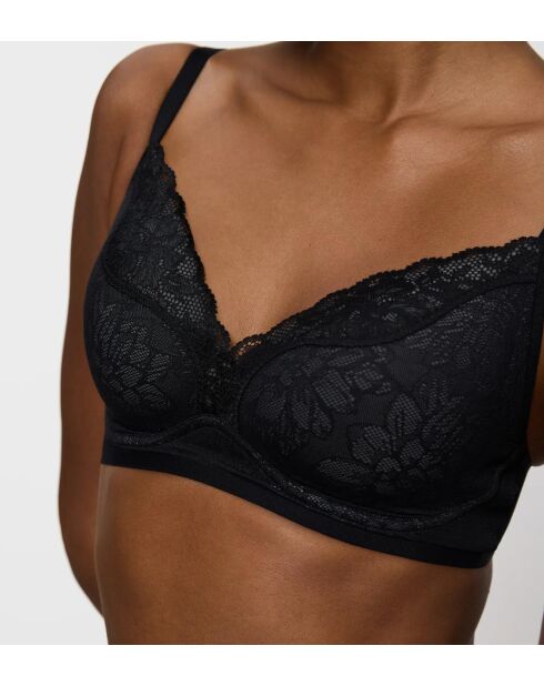 Soutien-gorge sans armatures ampliforme Fit Smart P01 EX noir
