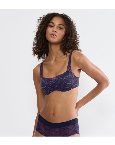 Uitgebreid balkon Body Make-Up Illusion Lace Pruisisch blauw balkon