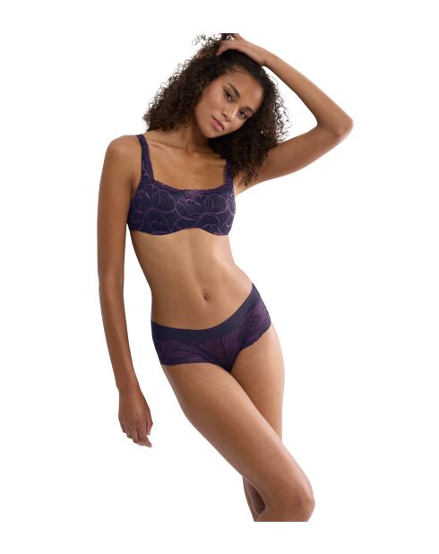 Uitgebreid balkon Body Make-Up Illusion Lace Pruisisch blauw balkon