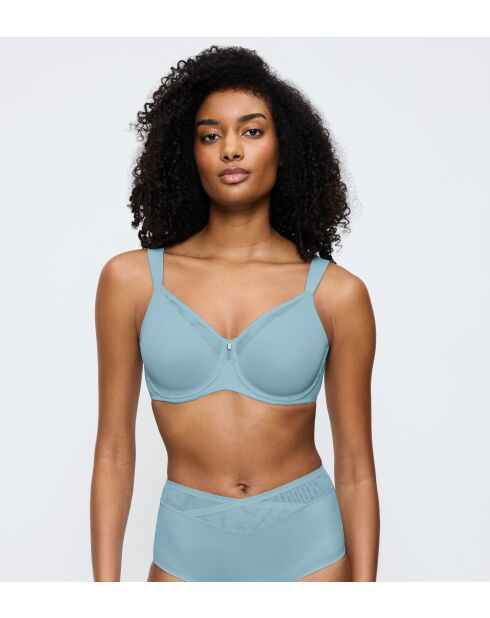 True Shape Sensation T W01 Underwire Minimizer BH Silberblau