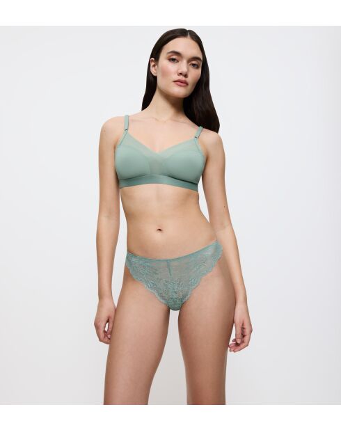 Amourette Charm T Brazilian Abstinthe slip met hoge taille en hoge taille