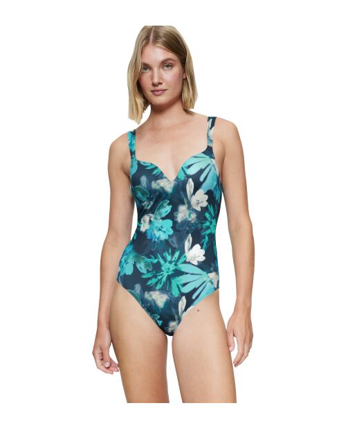 Summer Fleur OWP donkerturkoois badpak met beugel en voorgevormde cups