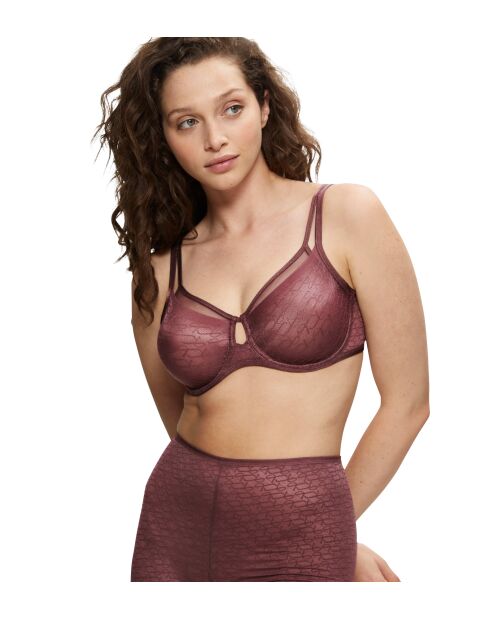 Triumph Signature Sheer W01 EX Dekadenter Minimizer-BH mit Bügeln, schokoladenbraun