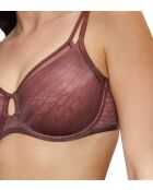 Triumph Signature Sheer W01 EX Dekadenter Minimizer-BH mit Bügeln, schokoladenbraun
