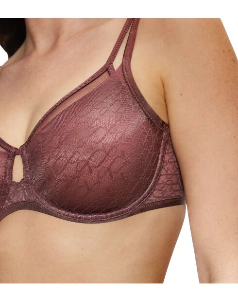 Triumph Signature Sheer W01 EX Dekadenter Minimizer-BH mit Bügeln, schokoladenbraun