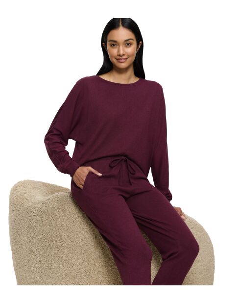 Pantalón Cozy Comfort Cozy Trouser de color burdeos oscuro