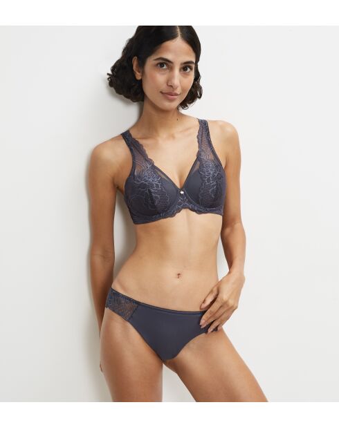 Soutien-gorge avec armatures ampliforme Wild Peony Florale WP gris pallant