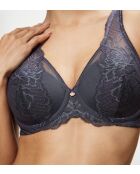 Soutien-gorge avec armatures ampliforme Wild Peony Florale WP gris pallant
