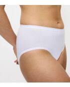 Sense Of Cotton Midi 2P witte slips met hoge taille, set van 2