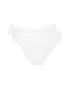 Set van 2 witte hoog uitgesneden slips van Sense Of Cotton Tai 2P