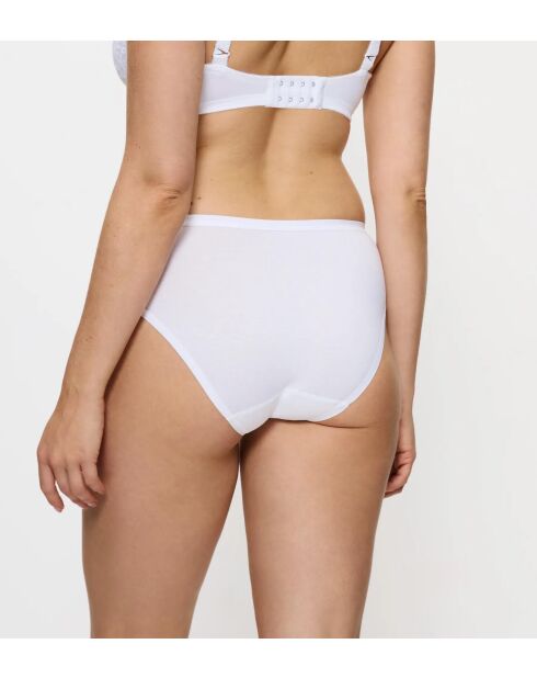 Set van 2 witte hoog uitgesneden slips van Sense Of Cotton Tai 2P